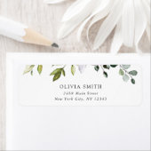 Greenery, Eucalyptus Leaves, Boho, Baby shower Etiket (Insitu)