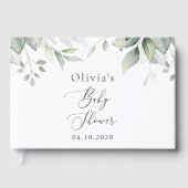 Greenery, Eucalyptus Leaves, Boho, Baby shower Gastenboek (Voorkant)