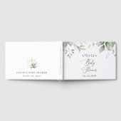 Greenery, Eucalyptus Leaves, Boho, Baby shower Gastenboek (Volledig)