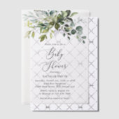 Greenery, Eucalyptus Leaves, Boho, Baby shower Vellum Uitnodigingen (Offset (Uitnodiging))