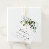 Greenery, Eucalyptus Leaves, Boho, Baptism Bedankjes Labels (In situ)