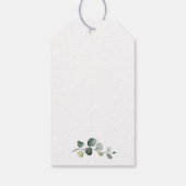 Greenery, Eucalyptus Leaves, Boho, Baptism Cadeaulabel (Achterkant)