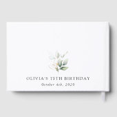 Greenery, Eucalyptus Leaves, Boho, Birthday Gastenboek (Achterkant)