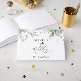 Greenery, Eucalyptus Leaves, Boho, Birthday Gastenboek