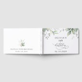 Greenery, Eucalyptus Leaves, Boho, Birthday Gastenboek (Volledig)