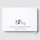 Greenery, Eucalyptus Leaves, Boho, Birthday Gastenboek (Achterkant)