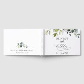 Greenery, Eucalyptus Leaves, Boho, Birthday Gastenboek (Volledig)