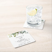 Greenery, Eucalyptus Leaves, Boho, Birthday Kartonnen Onderzetters (Insitu)