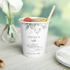 Greenery, Eucalyptus Leaves, Boho, Birthday Papieren Bekers