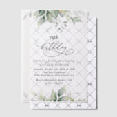 Greenery, Eucalyptus Leaves, Boho, Birthday Vellum Uitnodigingen (Offset (Uitnodiging))