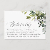 Greenery, Eucalyptus Leaves, Boho, Books for Baby Informatiekaartje (Voorkant)