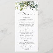 Greenery, Eucalyptus Leaves, Boho, Bridal Shower Menu (Voorkant)