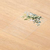 Greenery, Eucalyptus Leaves, Boho, Confirmation Acryl Uitnodigingen (Laagn)