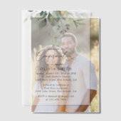 Greenery, Eucalyptus Leaves, Boho, Confirmation Vellum Uitnodigingen (Offset (Koppel))