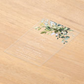 Greenery, Eucalyptus Leaves, Boho, Sweet 16 Acryl Uitnodigingen (Laagn)