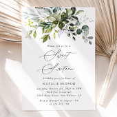 Greenery, Eucalyptus Leaves, Boho, Sweet 16 Kaart