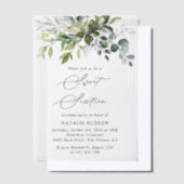 Greenery, Eucalyptus Leaves, Boho, Sweet 16 Vellum Uitnodigingen (Offset)