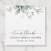 Greenery, Eucalyptus Leaves, Boho, Vrijgezellenfee Bedankjes Labels (Voorkant)