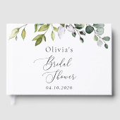 Greenery, Eucalyptus Leaves, Boho, Vrijgezellenfee Gastenboek (Voorkant)