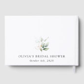 Greenery, Eucalyptus Leaves, Boho, Vrijgezellenfee Gastenboek (Achterkant)