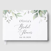 Greenery, Eucalyptus Leaves, Boho, Vrijgezellenfee Gastenboek (Voorkant)