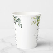 Greenery, Eucalyptus Leaves, Boho, Vrijgezellenfee Papieren Bekers (Rechts)