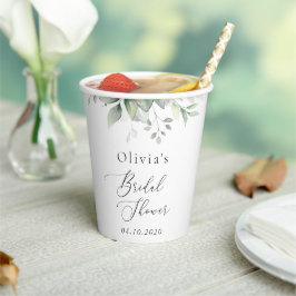 Greenery, Eucalyptus Leaves, Boho, Vrijgezellenfee Papieren Bekers