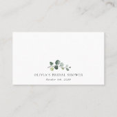 Greenery, Eucalyptus Leaves, Boho, Vrijgezellenfee Plaatskaartje (Achterkant)