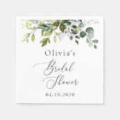 Greenery, Eucalyptus Leaves, Boho, Vrijgezellenfee Servet (Voorkant)