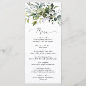 Greenery, Eucalyptus Leaves, Boho, Wedding Menu (Voorkant)