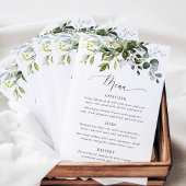 Greenery, Eucalyptus Leaves, Boho, Wedding Menu
