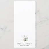 Greenery, Eucalyptus Leaves, Boho, Wedding Menu (Achterkant)