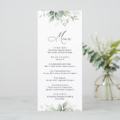 Greenery, Eucalyptus Leaves, Boho, Wedding Menu (Staand voorkant)