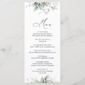 Greenery, Eucalyptus Leaves, Boho, Wedding Menu (Voorkant)