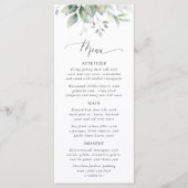 Greenery, Eucalyptus Leaves, Bridal Shower Menu (Voorkant)