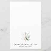 Greenery, Eucalyptus Leaves, Bridal Shower Menu (Achterkant)