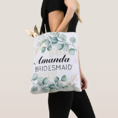Greenery Eucalyptus Leaves Bridesmaid Canvas tas (Dichtbij)