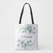 Greenery Eucalyptus Leaves Bridesmaid Tote Bag (Voorkant)