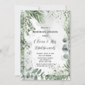 Greenery Eucalyptus Leaves Bridesmaids Luncheon Kaart (Voorkant)