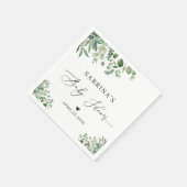 Greenery Eucalyptus Leaves Chic Baby shower Servet (Hoek)