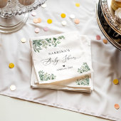 Greenery Eucalyptus Leaves Chic Baby shower Servet