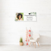 Greenery Eucalyptus Leaves Chic Graduy Party Spandoek (Insitu)