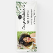 Greenery Eucalyptus Leaves Chic Graduy Party Spandoek (Verticaal)