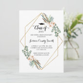 Greenery Eucalyptus Leaves Lijst Foto Afstuderen Kaart (Staand voorkant)