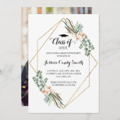 Greenery Eucalyptus Leaves Lijst Foto Afstuderen Kaart (Voorkant / Achterkant)