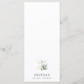 Greenery, Eucalyptus Leaves, Menu Vrijgezellenfees (Achterkant)