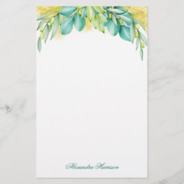 Greenery Eucalyptus Leaves Olive Branches Briefpapier