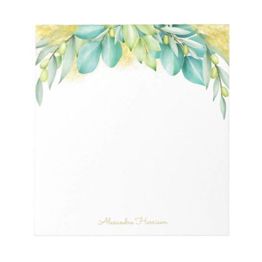 Greenery Eucalyptus Leaves Olive Branches Notitieblok (Voorkant)