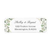 Greenery Eucalyptus Leaves Return Address Etiket (Voorkant)