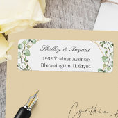 Greenery Eucalyptus Leaves Return Address Etiket